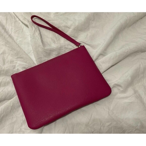 Kate Spade, Wristlet, Top Zip, Fuchsia Exterior, Blush Interior - Picture 2 of 6